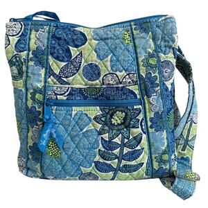Vera Bradley Doodle Daisy Hipster Large Crossbody Bag With Some Wear & Fraying